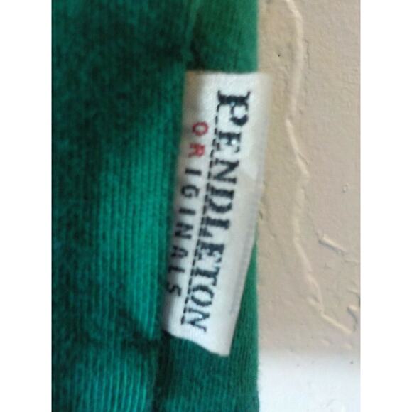 VTG Pendleton Originals Green Basic T-Shirt Short Sleeves 100% Cotton Men Medium - Picture 3 of 6